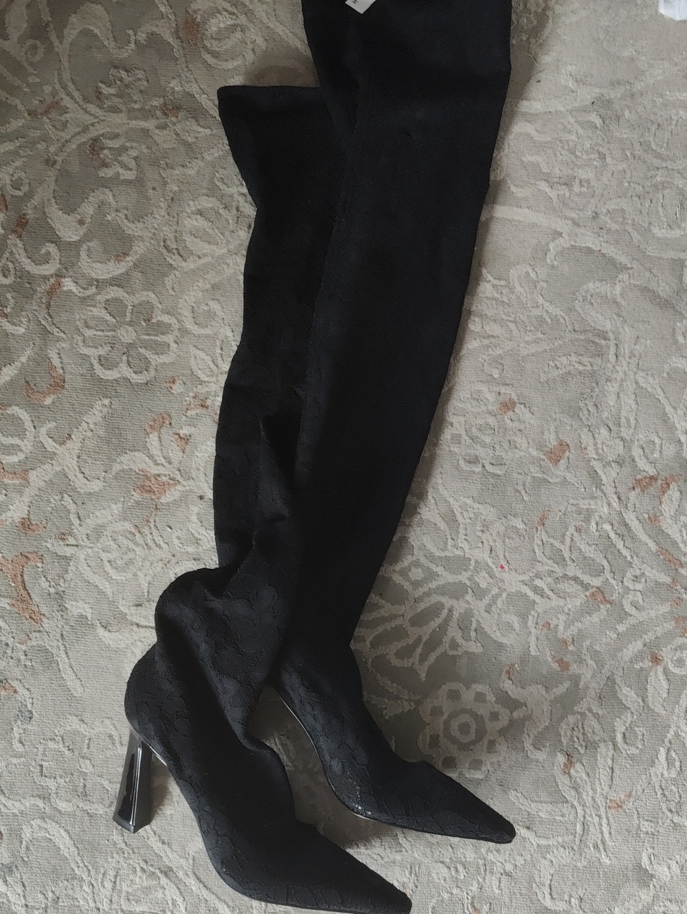Steve Madden Stylish Black Over-the-Knee Pointed Toe Boots - Women's